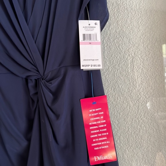 Alex evenings navy dress-never worn - Picture 2 of 4